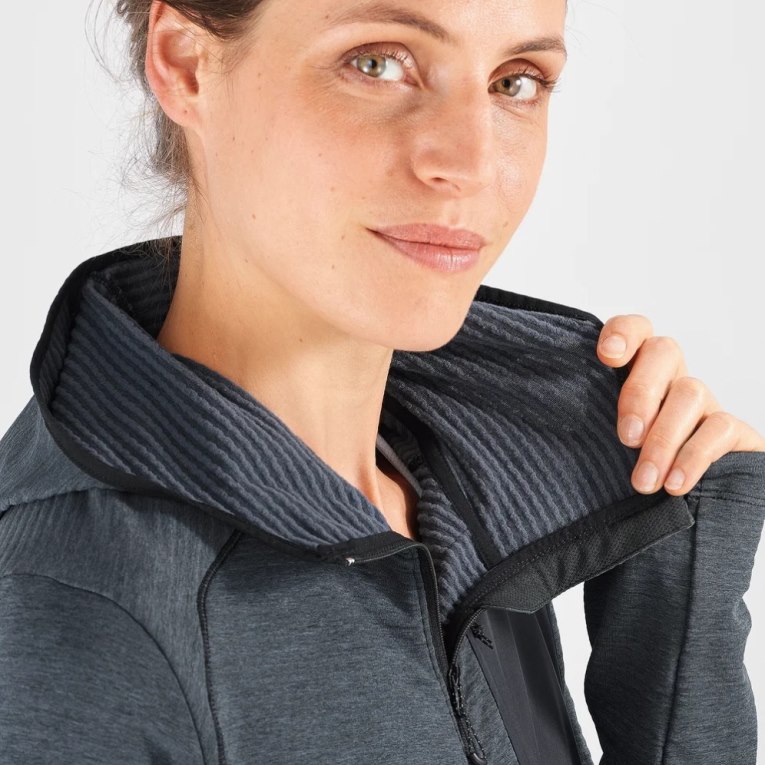 Black Salomon Essential Lightwarm Hooded Women's Jackets | IE ML0685